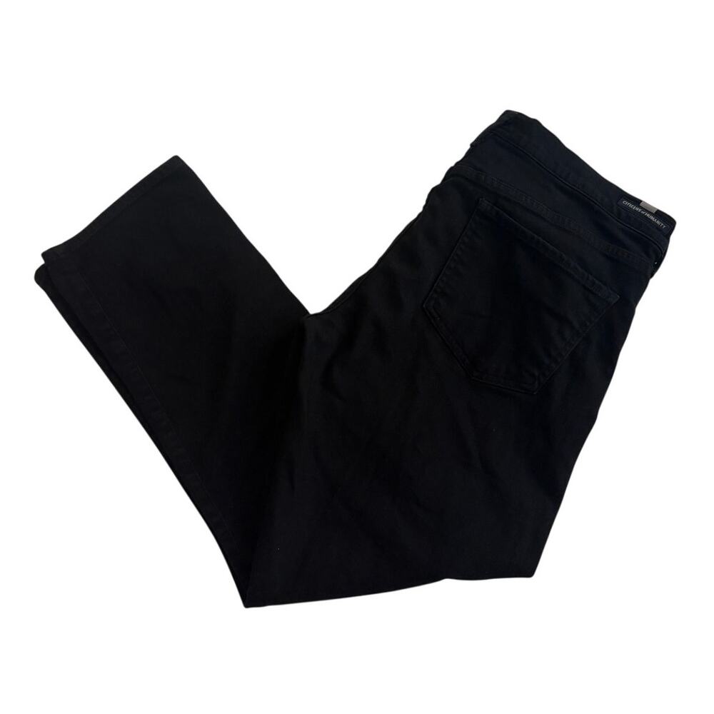 Citizens Of Humanity Jeans Women's 32 Black Elsa Mid Rise Slim Fit Crop Stretch